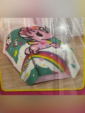 Neon Star by Tokidoki Unicorno Plush Blanket Twin Full Rainbow Super Soft NEW
